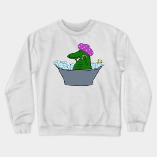 Scrubba Dub Dub -An Alligator in the Tub Crewneck Sweatshirt